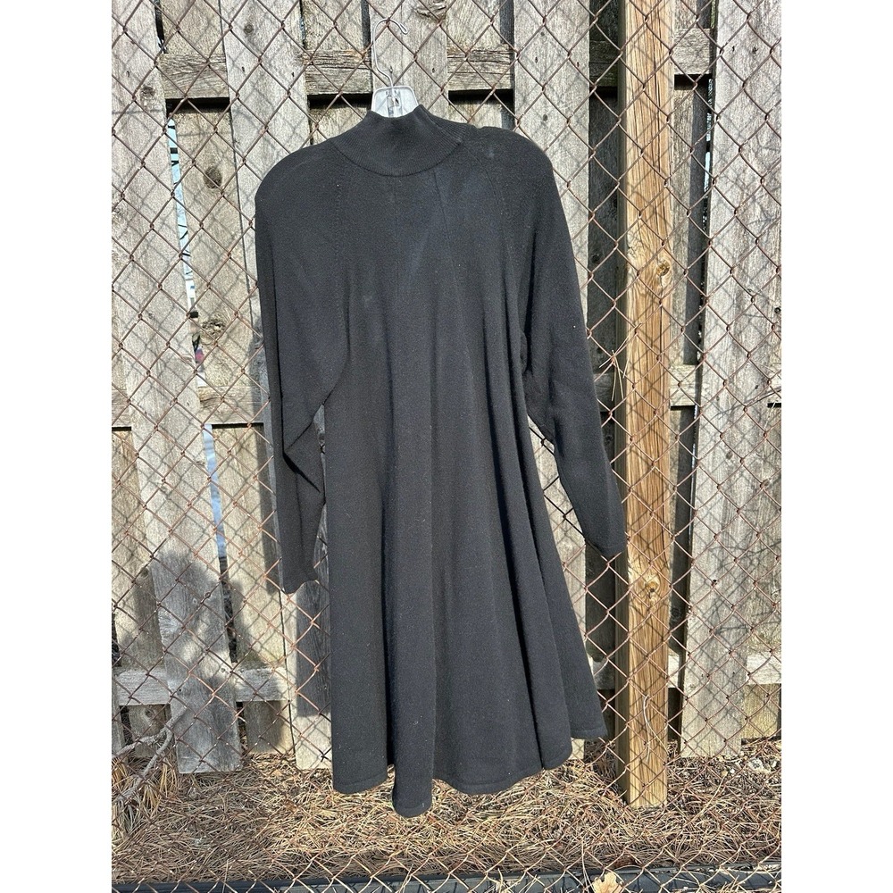 Vintage Lyle & Scott Black 100% Cashmere Sweater Dress Scotland